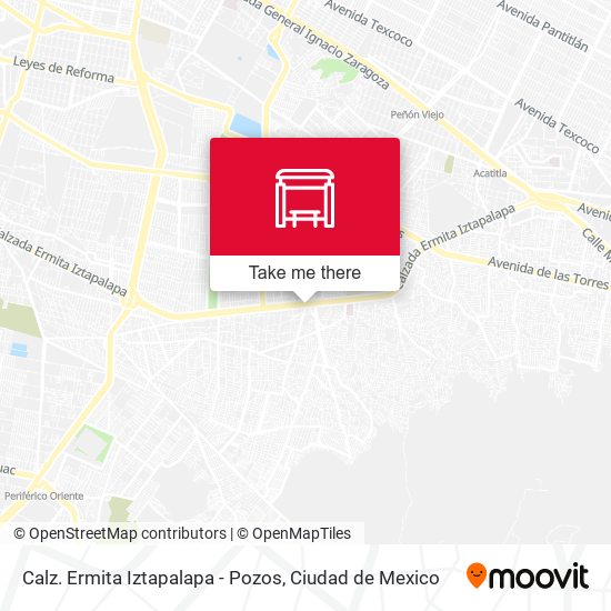 Calz. Ermita Iztapalapa - Pozos map