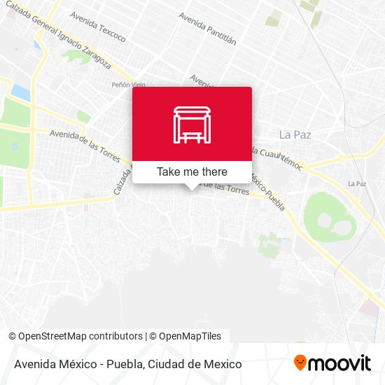 Avenida México - Puebla map