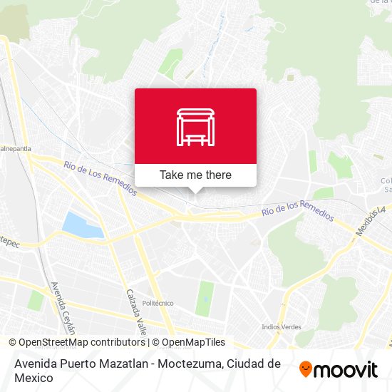 Mapa de Avenida Puerto Mazatlan - Moctezuma
