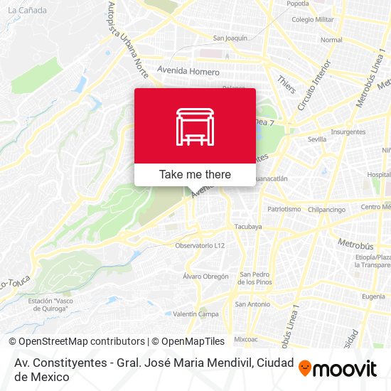 Av. Constityentes - Gral. José Maria Mendivil map