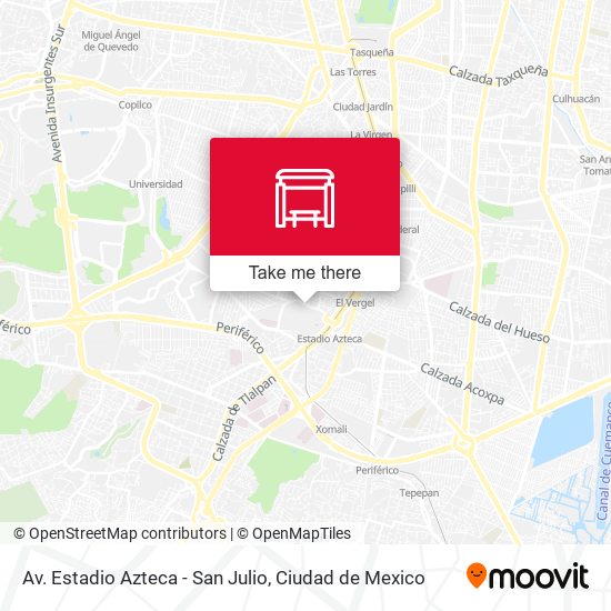 Mapa de Av. Estadio Azteca - San Julio