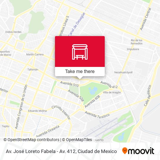 Mapa de Av. José Loreto Fabela - Av. 412
