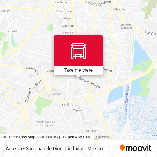 Mapa de Acoxpa - San Juan de Dios