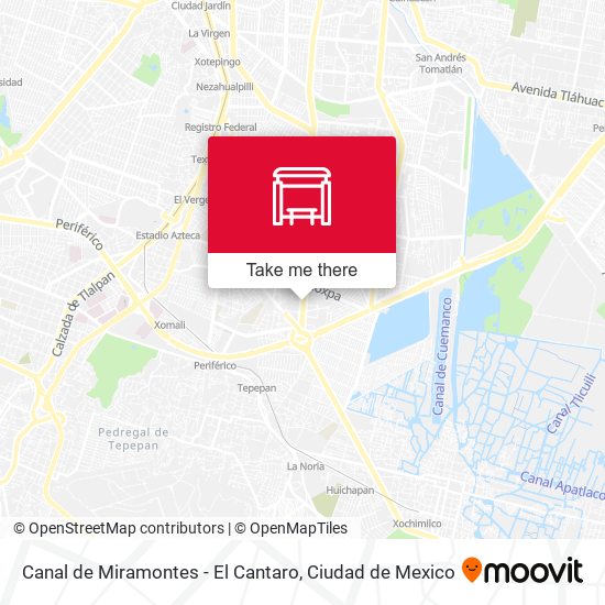 Canal de Miramontes - El Cantaro map