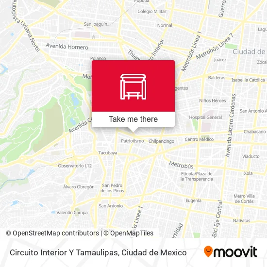 Mapa de Circuito Interior Y Tamaulipas