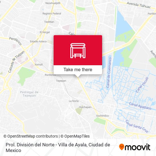 Prol. División del Norte - Villa de Ayala map