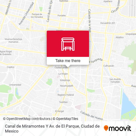 Canal de Miramontes Y Av. de El Parque map