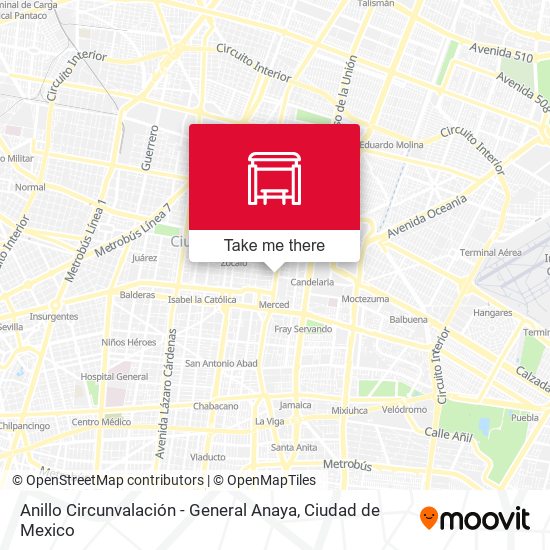 Mapa de Anillo Circunvalación - General Anaya
