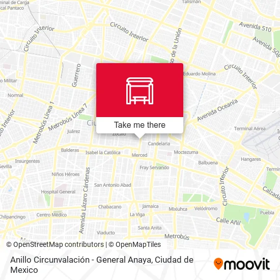 Mapa de Anillo Circunvalación - General Anaya
