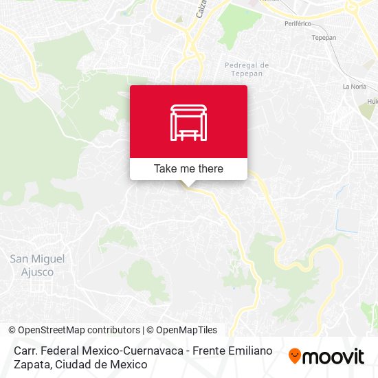 Mapa de Carr. Federal Mexico-Cuernavaca - Frente Emiliano Zapata