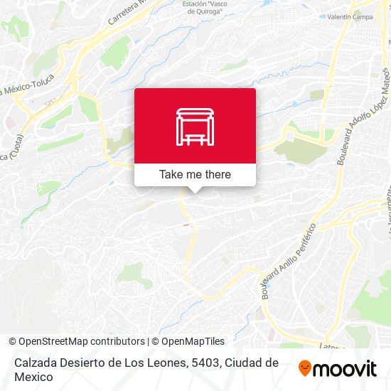 Calzada Desierto de Los Leones, 5403 map