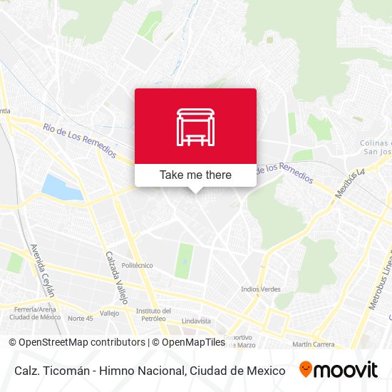 Mapa de Calz. Ticomán - Himno Nacional