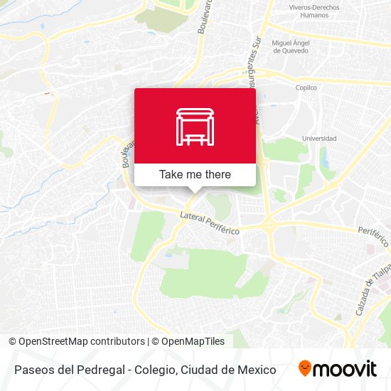 Paseos del Pedregal - Colegio map