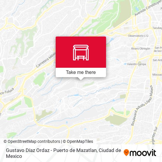 Gustavo Díaz Ordaz - Puerto de Mazatlan map