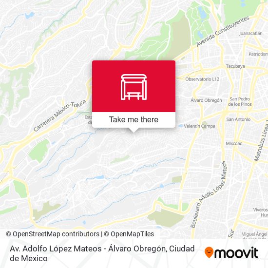 Mapa de Av. Adolfo López Mateos - Álvaro Obregón