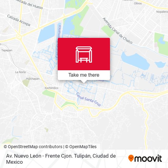 Av. Nuevo León - Frente Cjon. Tulipán map