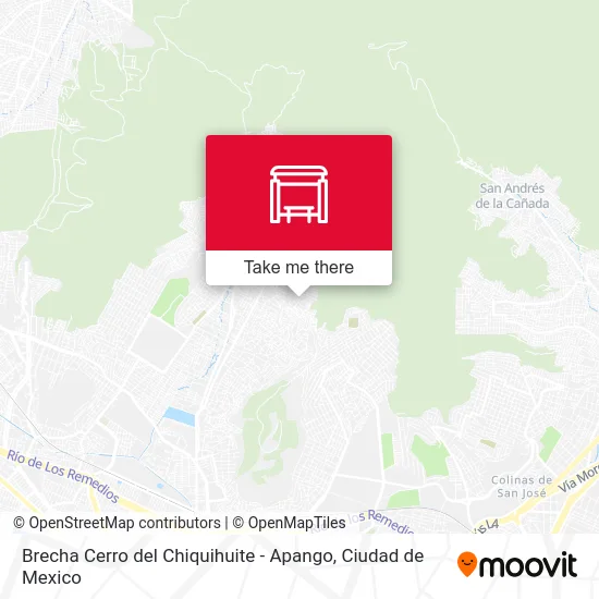 Brecha Cerro del Chiquihuite - Apango map