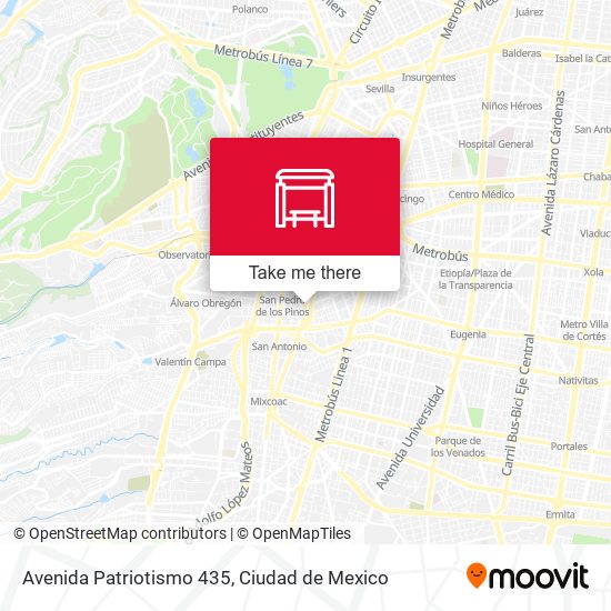 Avenida Patriotismo 435 map