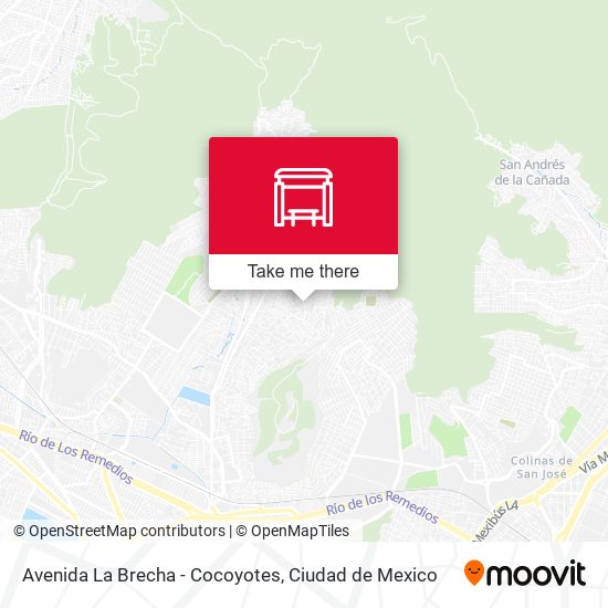 Mapa de Avenida La Brecha - Cocoyotes