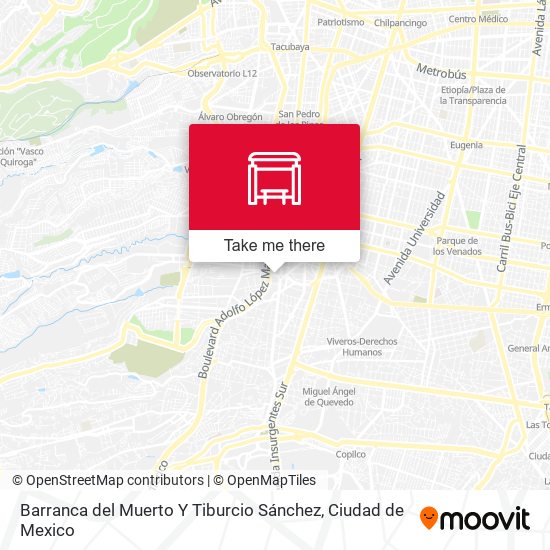 Mapa de Barranca del Muerto Y Tiburcio Sánchez