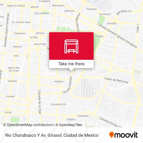 Rio Churubusco Y Av. Girasol map
