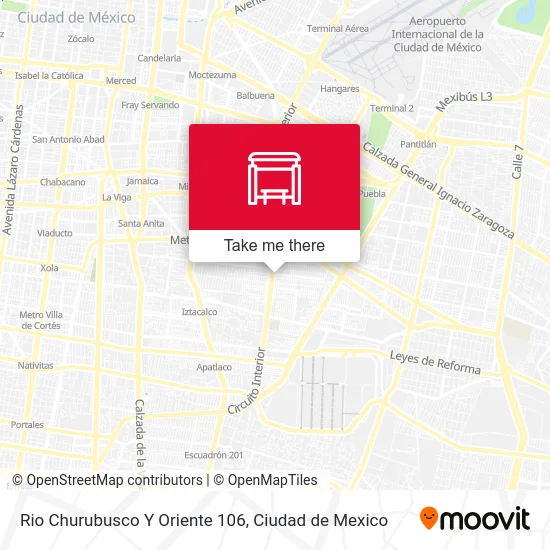 Rio Churubusco Y Oriente 106 map