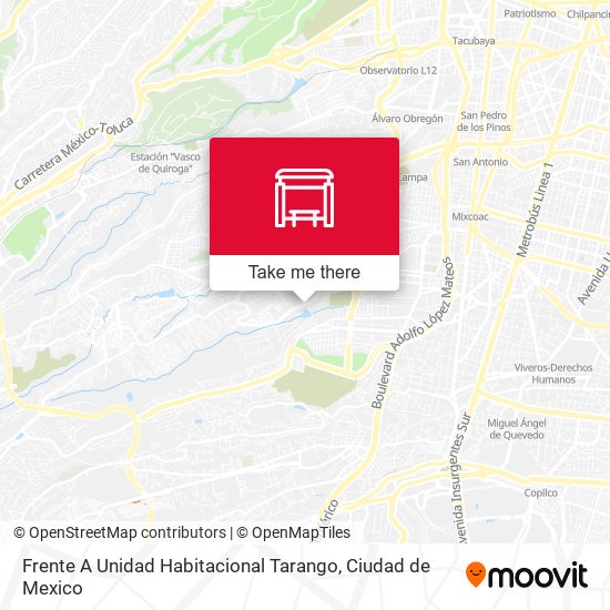 Frente A Unidad Habitacional Tarango map