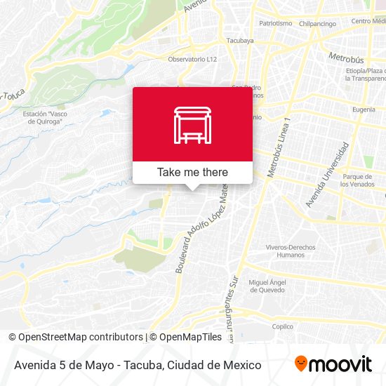 Avenida 5 de Mayo - Tacuba map