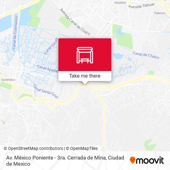 Av. México Poniente - 3ra. Cerrada de Mina map