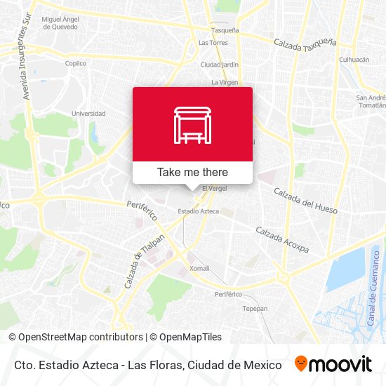 Mapa de Cto. Estadio Azteca - Las Floras