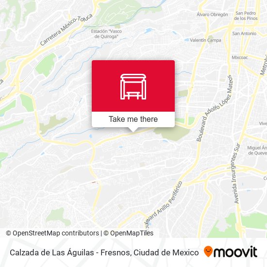 Calzada de Las Águilas - Fresnos map
