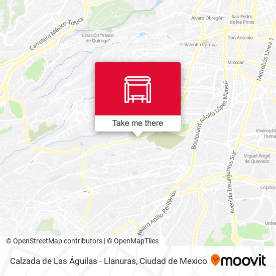Calzada de Las Águilas - Llanuras map