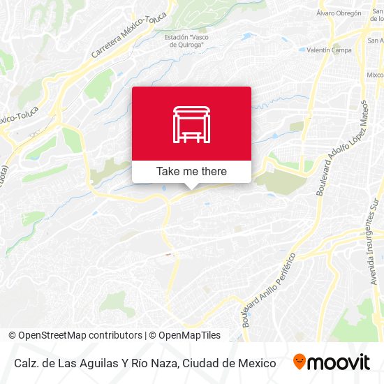 Calz. de Las Aguilas Y Río Naza map