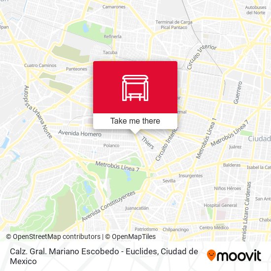Mapa de Calz. Gral. Mariano Escobedo - Euclides