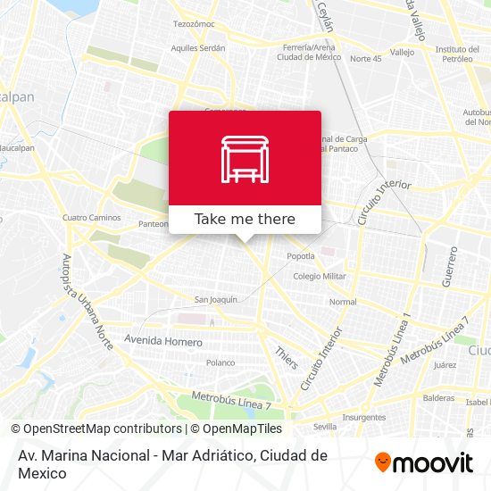 Av. Marina Nacional - Mar Adriático map