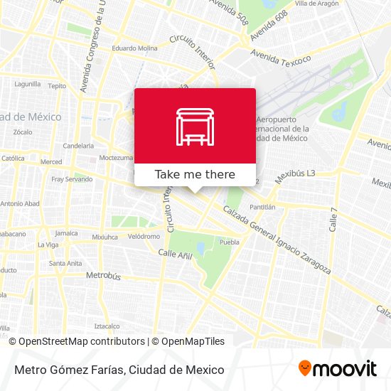 Metro Gómez Farías map