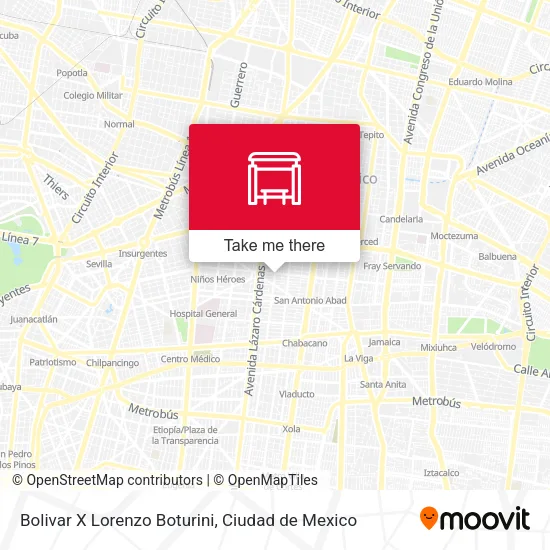 Mapa de Bolivar X Lorenzo Boturini