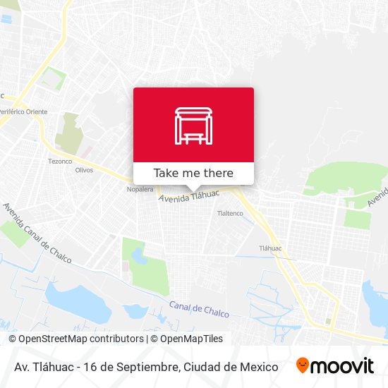Av. Tláhuac - 16 de Septiembre map