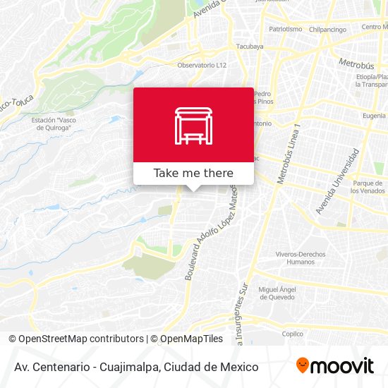 Av. Centenario - Cuajimalpa map