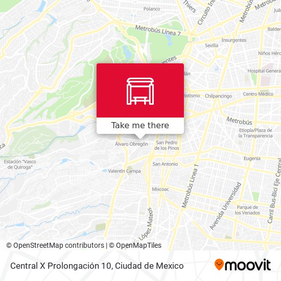 Central X Prolongación  10 map