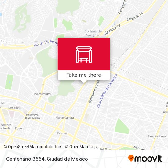 Centenario 3664 map
