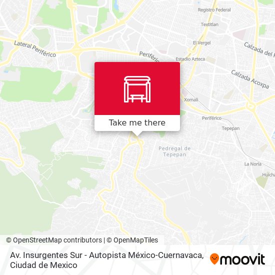 Mapa de Av. Insurgentes Sur - Autopista México-Cuernavaca