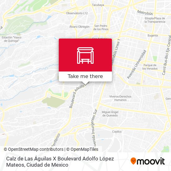 Mapa de Calz de Las Águilas X Boulevard Adolfo López Mateos