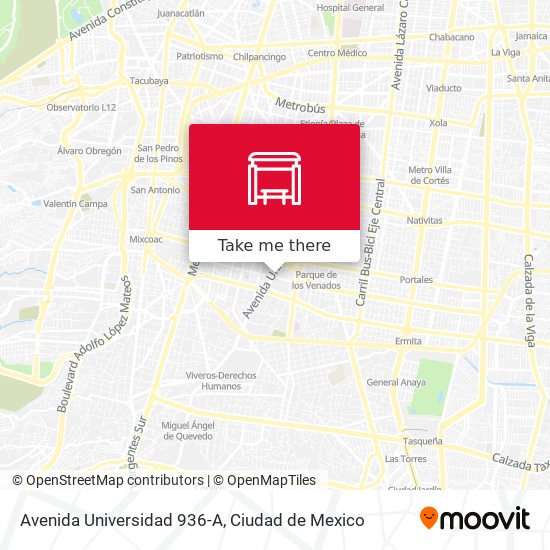 Mapa de Avenida Universidad 936-A