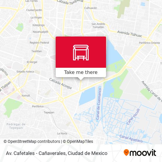 Av. Cafetales - Cañaverales map