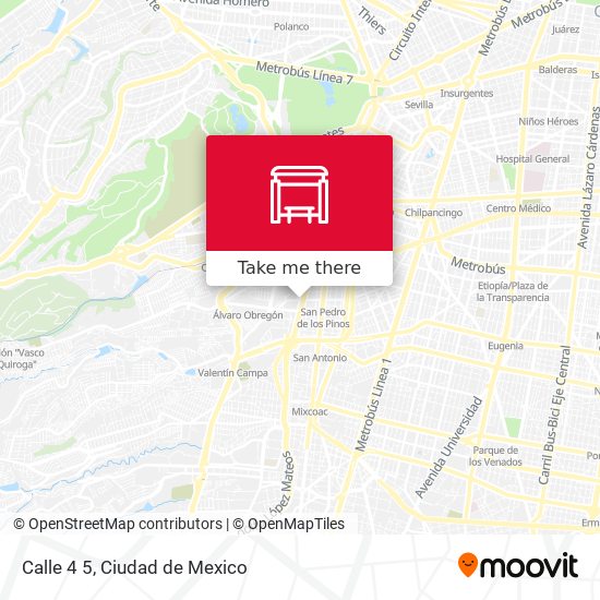 Mapa de Calle 4 5