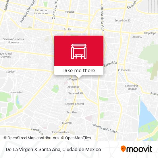Mapa de De La Virgen X Santa Ana