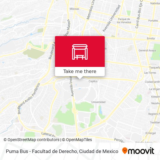 Mapa de Puma Bus - Facultad de Derecho