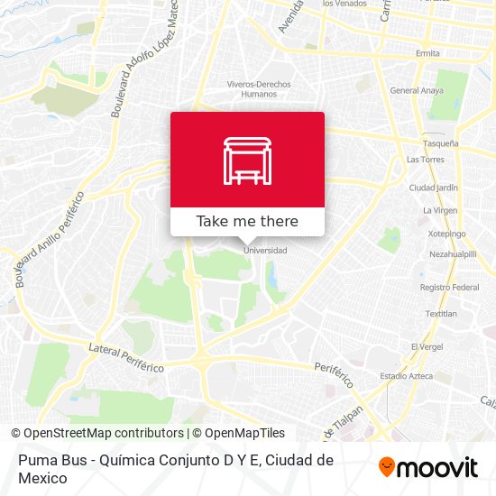 Puma Bus - Química Conjunto D Y E map