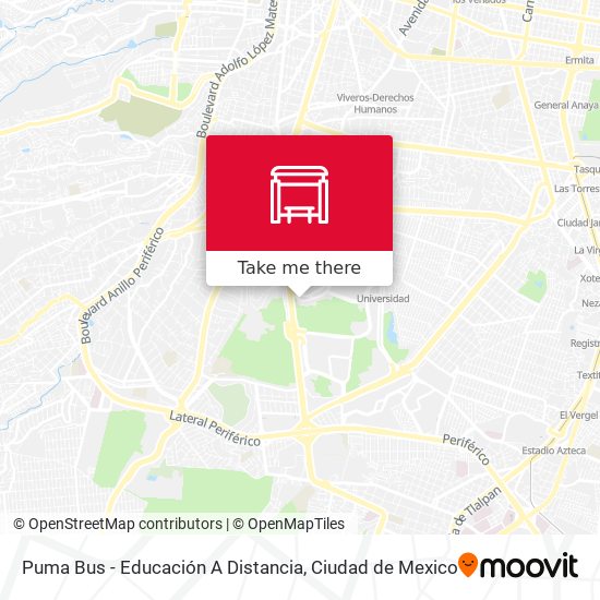 Mapa de Puma Bus - Educación A Distancia